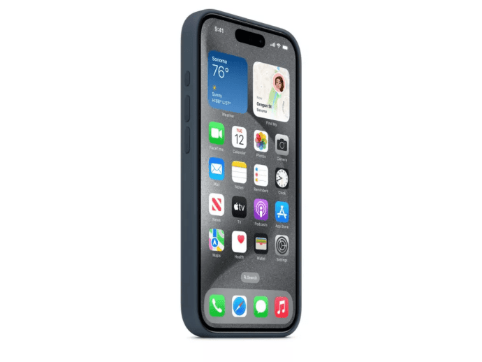 Чехол для смартфона Apple iPhone 15 Pro Max Silicone Case with MagSafe - Storm Blue (MT1P3)  Фото №4