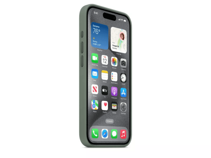 Чехол для смартфона Apple iPhone 15 Pro Max Silicone Case with MagSafe - Cypress (MT1X3)  Фото №3