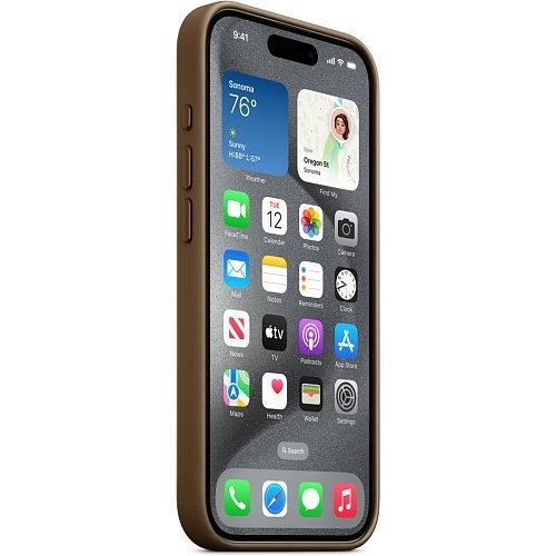 Чохол для смартфона Apple iPhone 15 Pro Max FineWoven Case with MagSafe - Taupe (MT4W3)  Фото №2