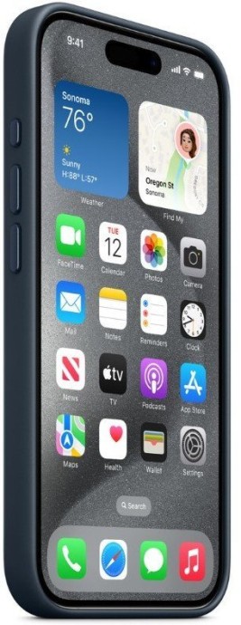 Чохол для смартфона Apple iPhone 15 Pro Max FineWoven Case with MagSafe - Pacific Blue (MT4Y3)  Фото №0
