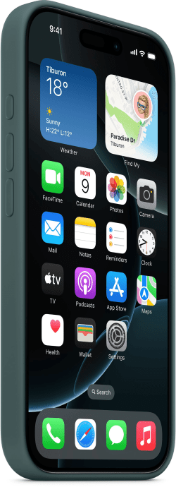 Чохол для смартфона Apple iPhone 16 Pro Silicone Case with MagSafe - Lake Green (MYYR3)  Фото №0