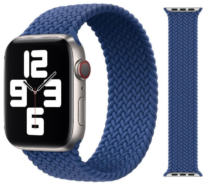 Ремінець Apple Braided Solo Loop Atlantic Blue Size 5 для Watch 38/40mm (MY702)  Фото №0
