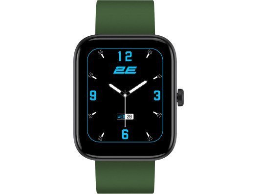 Смарт-часы 2E Alpha SQ Music Edition 46mm Black-Green (2E-CWW40BKGN)