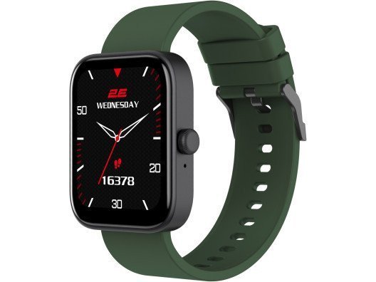 Смарт-часы 2E Alpha SQ Music Edition 46mm Black-Green (2E-CWW40BKGN)  Фото №0