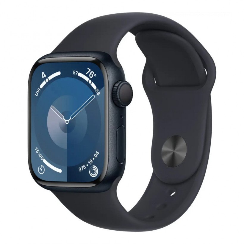 Смарт-годинник Apple Watch Series 9 GPS 41mm Midnight Aluminum Case w. Midnight Sport Band - M/L (MR8X3) (Open Box)  Фото №0