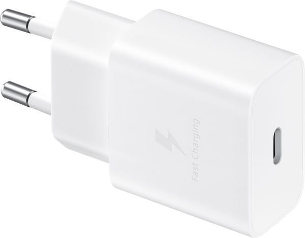 Мережевий зарядний пристрій Samsung 15W PD Power Adapter (with Type-C cable) White (EP-T1510XWE)  Фото №1