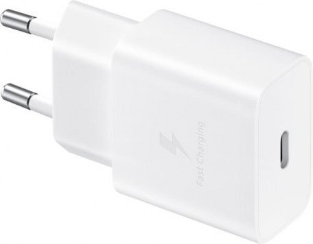 Мережевий зарядний пристрій Samsung 15W PD Power Adapter (with Type-C cable) White (EP-T1510XWE)  Фото №1