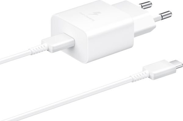 Сетевое зарядное устройство для Samsung 15W PD Power Adapter (with Type-C cable) White (EP-T1510XWE)  Фото №0