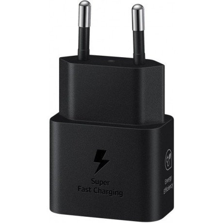 Мережевий зарядний пристрій Samsung 25W PD Power Adapter (with Type-C cable) Black (EP-T2510XBE)  Фото №0