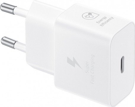 Мережевий зарядний пристрій Samsung 25W PD Power Adapter (with Type-C cable) White (EP-T2510XWE)  Фото №3
