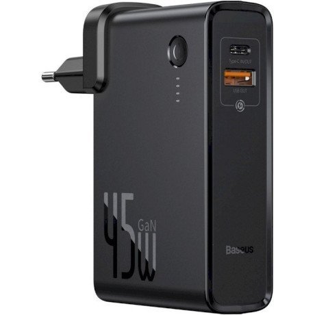 Зовнішній акумулятор (павербанк) Baseus Power Station 2-in-1 Quick Charger Black (PPNLD-C01)  Фото №0