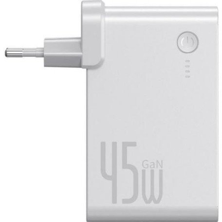 Внешний аккумулятор (павербанк) Baseus Power Station GaN 2-in-1 QC 10000 mAh 45W White (PPNLK45US)