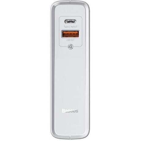 Зовнішній акумулятор (павербанк) Baseus Power Station GaN 2-in-1 QC 10000 mAh 45W White (PPNLK45US)  Фото №2
