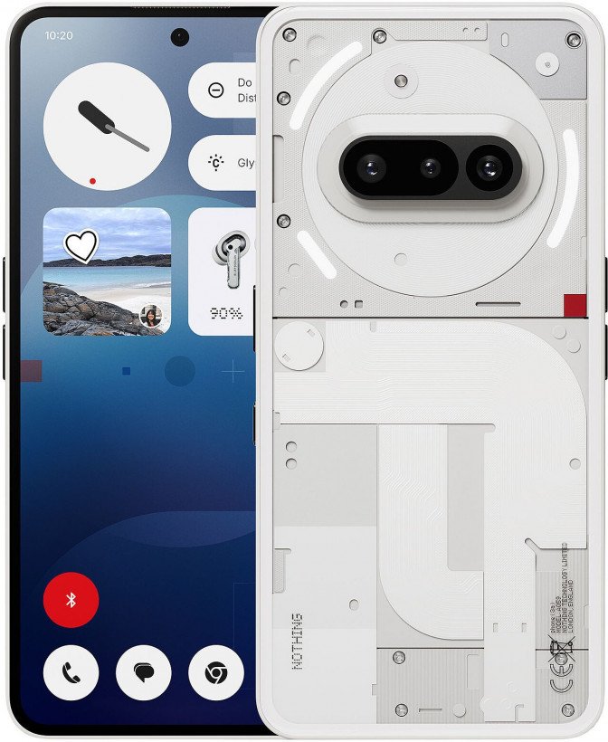 Смартфон Nothing Phone (3a) 8/128GB White (Global EU)  Фото №2