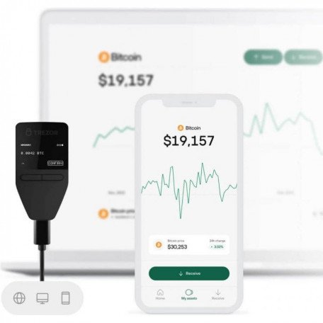Апаратний криптогаманець Trezor Safe 3 Cosmic Black  Фото №5