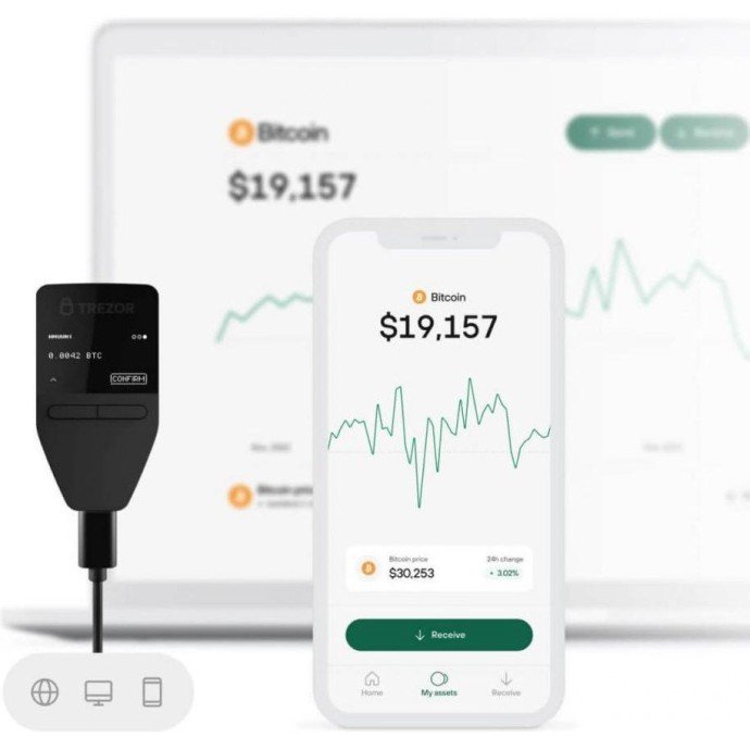 Апаратний криптогаманець Trezor Safe 3 Cosmic Black  Фото №5
