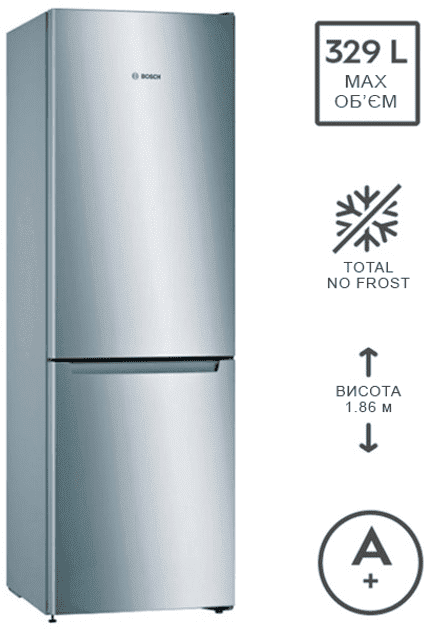 Холодильник з морозильною камерою Bosch KGN36NL306  Фото №0