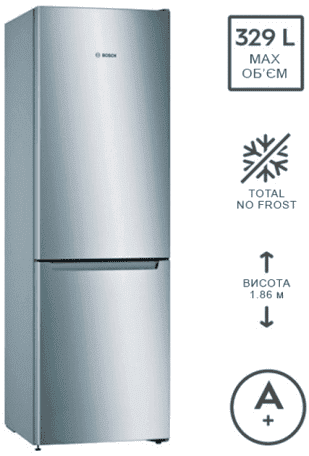 Холодильник з морозильною камерою Bosch KGN36NL306  Фото №0
