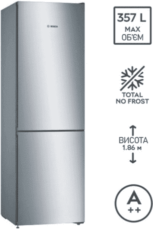 Холодильник з морозильною камерою Bosch KGN36VL326  Фото №0