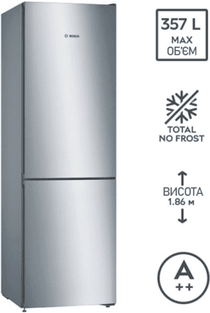 Холодильник з морозильною камерою Bosch KGN36VL326  Фото №0