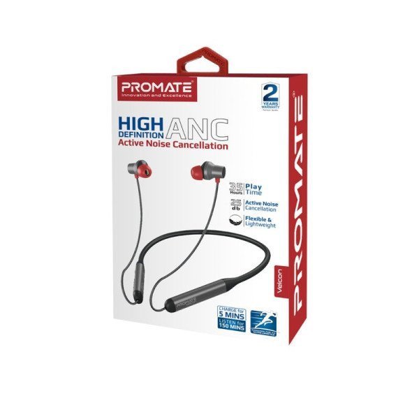 Навушники з мікрофоном Promate Velcon Black (velcon.black)  Фото №8