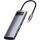 Мультипортовый адаптер Baseus Metal Gleam Series 5-in-1 Multifunctional Type-C HUB Gray (WKWG020013)  Фото №3