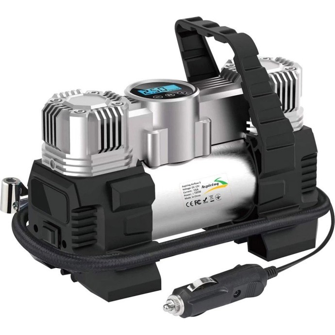 Автомобильный компрессор (электрический) Aspiring Airflow 3 metal 85L 180W AF00505  Фото №3