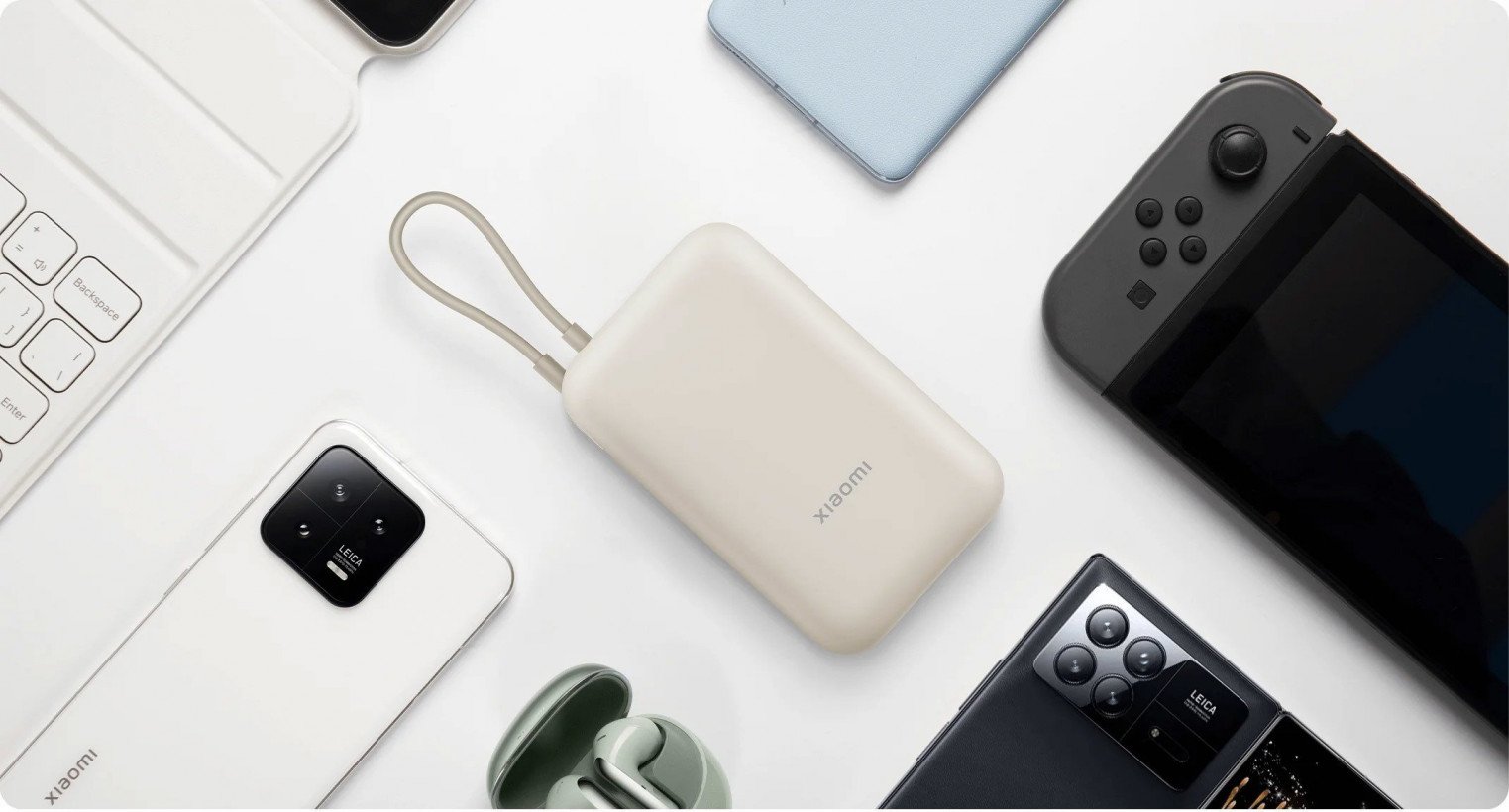 Внешний аккумулятор (павербанк) Xiaomi 10000mAh 22.5W Integrated Cable Blue BHR9073GL  Фото №8