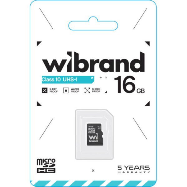 Карта пам&#039;яті Wibrand 16 GB microSD UHS-I Class 10 (WICDHU1/16GB)  Фото №0