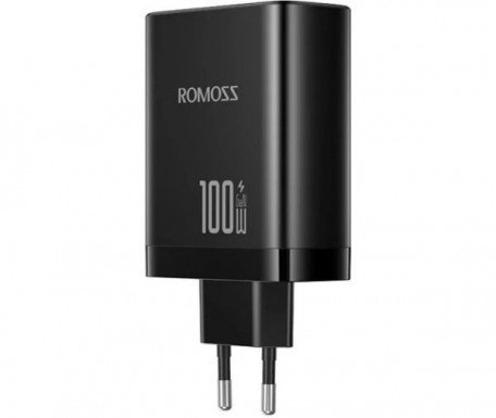 Сетевое зарядное устройство Romoss AC100I 1xUSB-A, 3xUSB-C, 100W Black (AC100I-12-234H