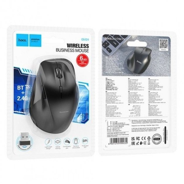 Миша Hoco GM24 Mystic Black (6931474799432)  Фото №3