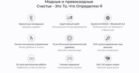 Навушники TWS Haylou MoriPods T33 Pink  Фото №4