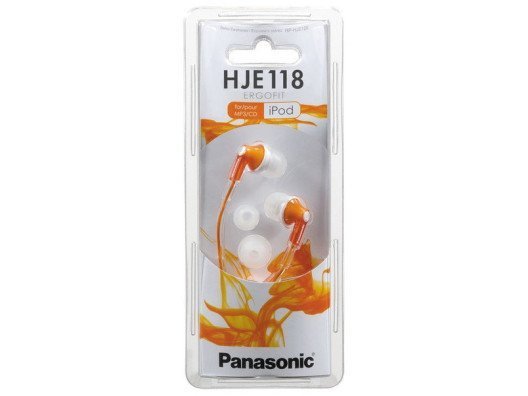 Наушники без микрофона Panasonic RP-HJE118GU -D Orange  Фото №1