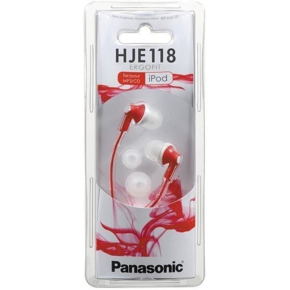 Наушники без микрофона Panasonic RP-HJE118GU -R Red  Фото №0
