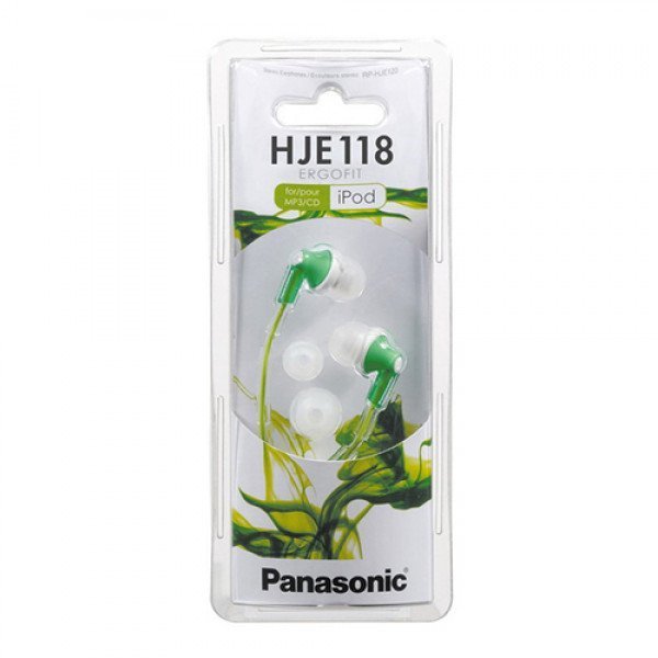 Наушники без микрофона Panasonic RP-HJE118GU-G Green  Фото №1