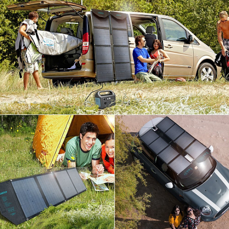 Зарядное устройство на солнечной батарее Choetech Solar panel 80 Watt (SC007)  Фото №5
