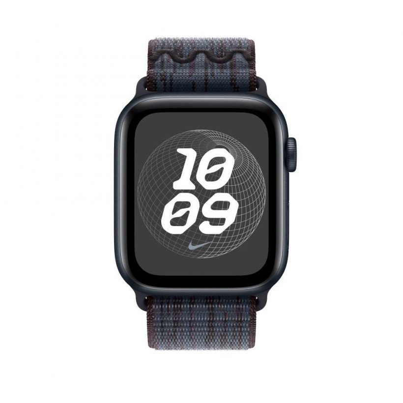 Ремінець Apple Ремінець для годинника Watch 44/45/46/49mm Black/Blue Nike Sport Loop (MYJD3)  Фото №0