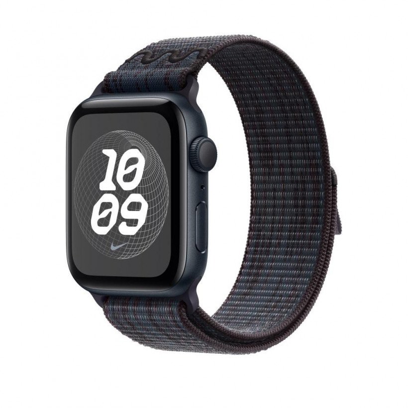 Ремінець Apple Ремінець для годинника Watch 44/45/46/49mm Black/Blue Nike Sport Loop (MYJD3)  Фото №1