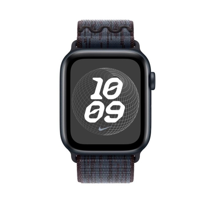 Ремінець Apple Ремінець для годинника Watch 44/45/46/49mm Black/Blue Nike Sport Loop (MYJD3)  Фото №0