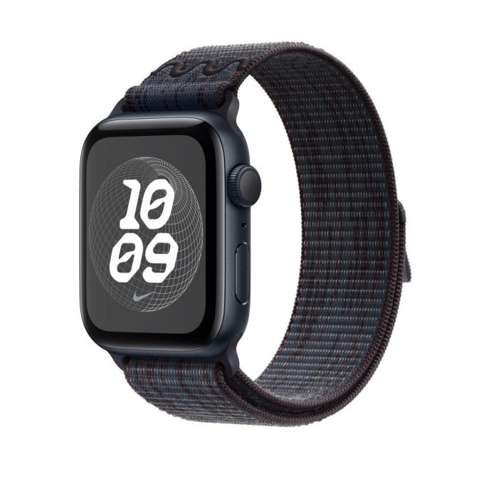 Ремінець Apple Ремінець для годинника Watch 44/45/46/49mm Black/Blue Nike Sport Loop (MYJD3)  Фото №1