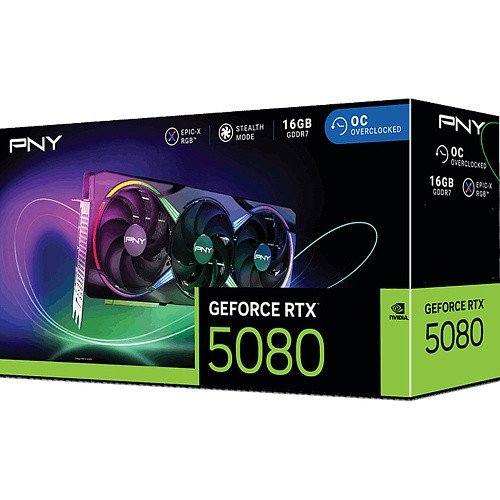 Відеокарта PNY GeForce RTX 5080 ARGB EPIC-X RGB OC Triple Fan (VCG508016TFXXPB1-O)  Фото №8