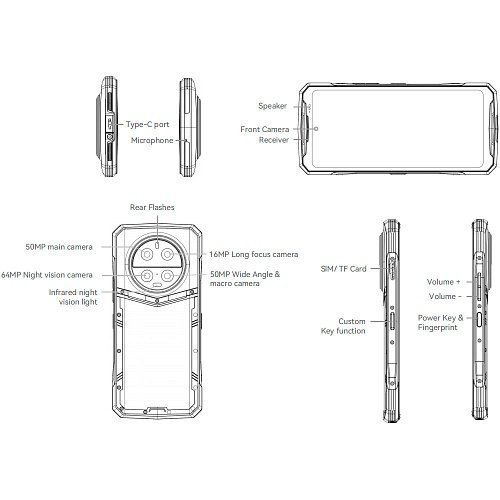 Смартфон DOOGEE DK10 12/512GB Kevlar Black (Global EU)  Фото №10