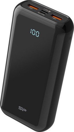 Зовнішній акумулятор (павербанк) Silicon Power QS28 20000 mAh Black (SP20KMAPBKQS280K)  Фото №0