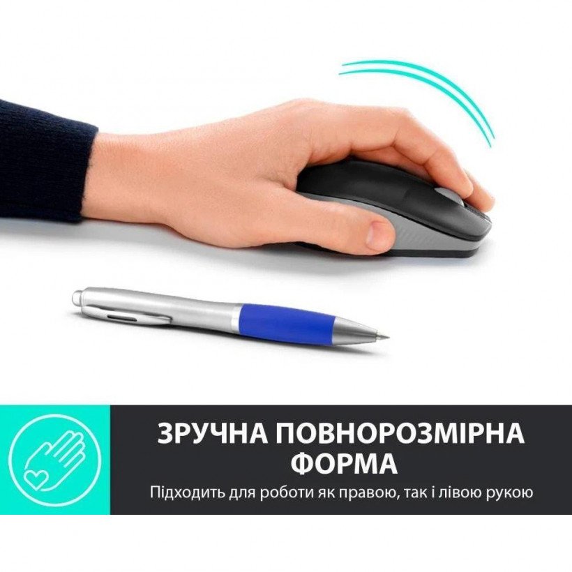 Миша Logitech M190 Wireless Mid Grey (910-005906)  Фото №6