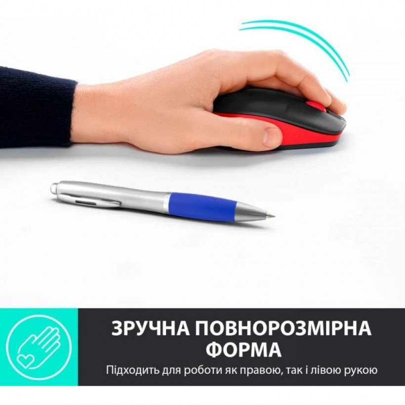 Миша Logitech M190 Wireless Red (910-005908)  Фото №6