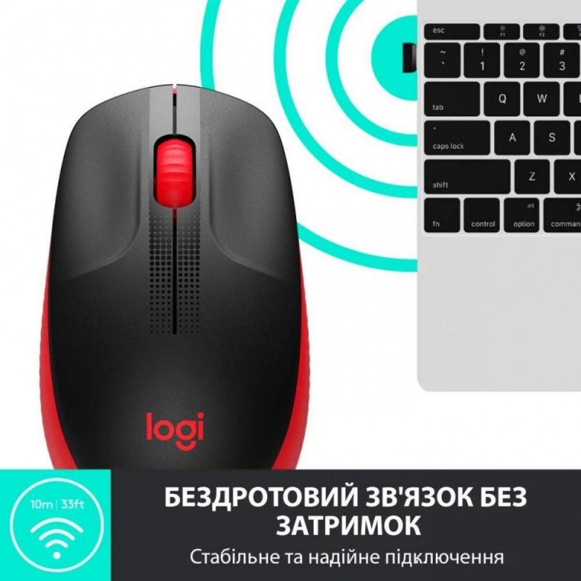 Миша Logitech M190 Wireless Red (910-005908)  Фото №7