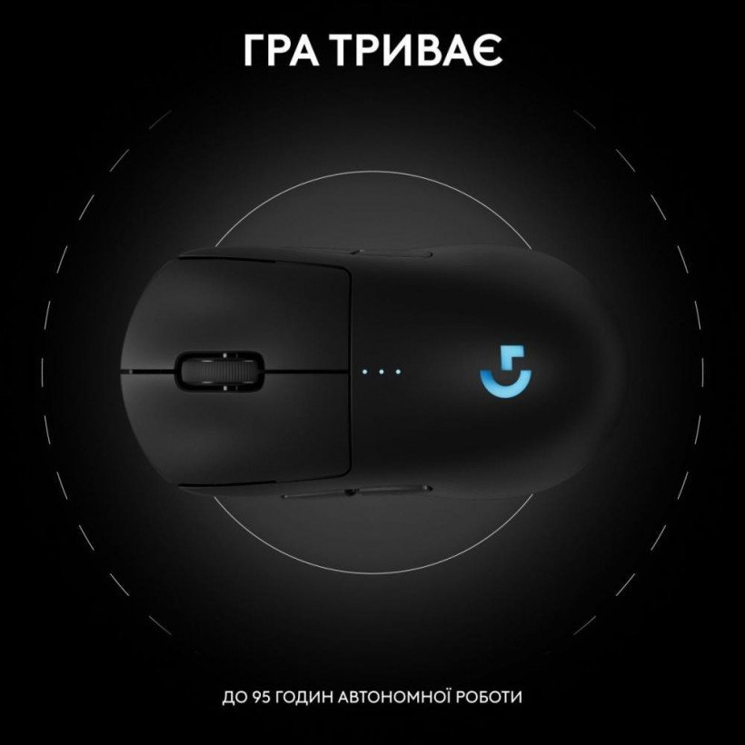 Миша Logitech PRO 2 Lightspeed Black (910-007295)  Фото №4