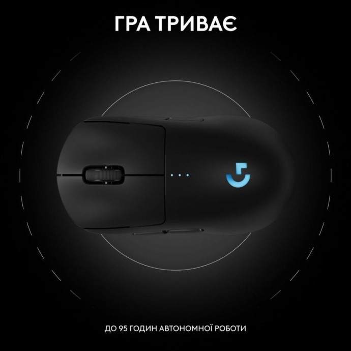 Миша Logitech PRO 2 Lightspeed Black (910-007295)  Фото №4