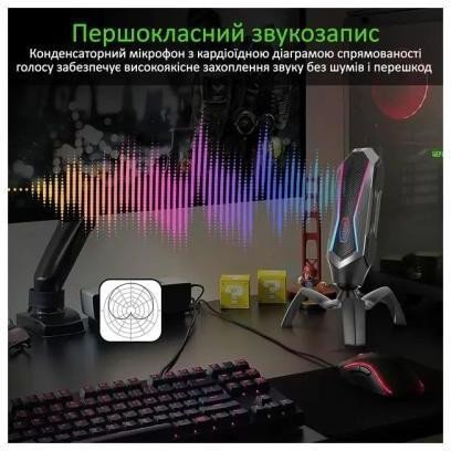 Мікрофон для ПК Vertux Marshal USB Black marshal.black  Фото №1