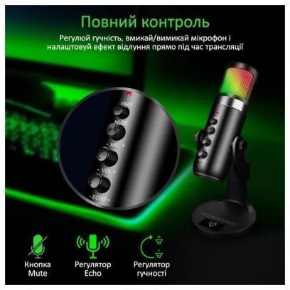 Мікрофон для ПК Vertux Marshal USB Black marshal.black  Фото №6